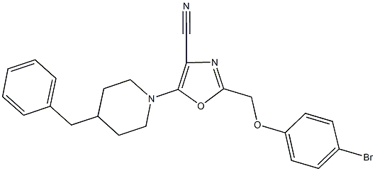 606947-66-4 5-(4-benzyl-1-piperidinyl)-2-[(4-bromophenoxy)methyl]-1,3-oxazole-4-carbonitrile