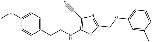606948-52-1 5-{[2-(4-methoxyphenyl)ethyl]amino}-2-[(3-methylphenoxy)methyl]-1,3-oxazole-4-carbonitrile