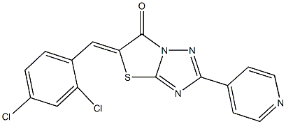 5-(2,4-dichlorobenzylidene)-2-(4-pyridinyl)[1,3]thiazolo[3,2-b][1,2,4]triazol-6(5H)-one,606959-08-4,结构式