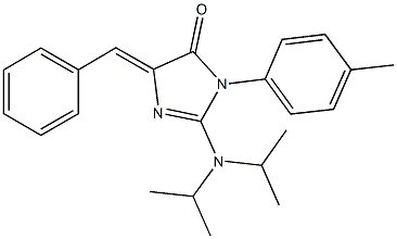 5-benzylidene-2-(diisopropylamino)-3-(4-methylphenyl)-3,5-dihydro-4H-imidazol-4-one 化学構造式