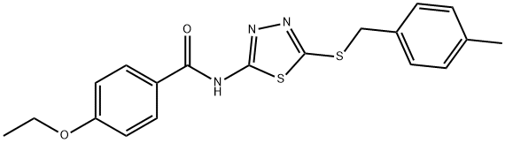 4-ethoxy-N-{5-[(4-methylbenzyl)sulfanyl]-1,3,4-thiadiazol-2-yl}benzamide,607696-11-7,结构式