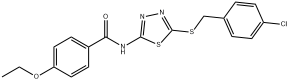 N-{5-[(4-chlorobenzyl)sulfanyl]-1,3,4-thiadiazol-2-yl}-4-ethoxybenzamide Structure