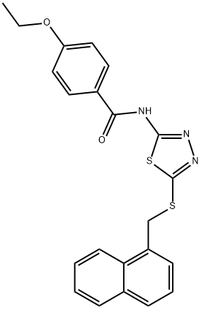 4-ethoxy-N-{5-[(1-naphthylmethyl)sulfanyl]-1,3,4-thiadiazol-2-yl}benzamide 结构式