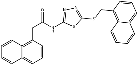 2-(1-naphthyl)-N-{5-[(1-naphthylmethyl)sulfanyl]-1,3,4-thiadiazol-2-yl}acetamide,607701-94-0,结构式