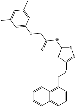 2-(3,5-dimethylphenoxy)-N-{5-[(1-naphthylmethyl)sulfanyl]-1,3,4-thiadiazol-2-yl}acetamide Structure