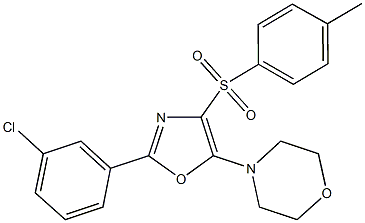 2-(3-chlorophenyl)-5-(4-morpholinyl)-1,3-oxazol-4-yl 4-methylphenyl sulfone Structure