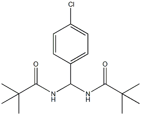 N-{(4-chlorophenyl)[(2,2-dimethylpropanoyl)amino]methyl}-2,2-dimethylpropanamide 化学構造式