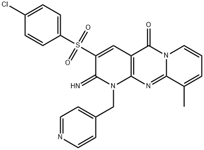 608104-12-7 3-[(4-chlorophenyl)sulfonyl]-2-imino-10-methyl-1-(4-pyridinylmethyl)-1,2-dihydro-5H-dipyrido[1,2-a:2,3-d]pyrimidin-5-one