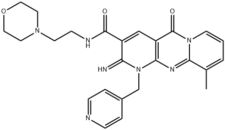 608104-24-1 2-imino-10-methyl-N-[2-(4-morpholinyl)ethyl]-5-oxo-1-(4-pyridinylmethyl)-1,5-dihydro-2H-dipyrido[1,2-a:2,3-d]pyrimidine-3-carboxamide