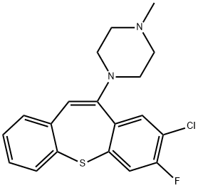 1-(8-chloro-7-fluorodibenzo[b,f]thiepin-10-yl)-4-methylpiperazine 结构式