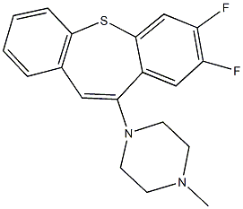 1-(7,8-difluorodibenzo[b,f]thiepin-10-yl)-4-methylpiperazine,60811-10-1,结构式