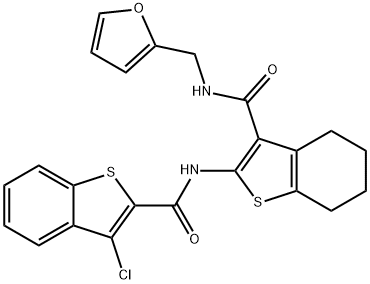 608121-58-0 3-chloro-N-(3-{[(2-furylmethyl)amino]carbonyl}-4,5,6,7-tetrahydro-1-benzothien-2-yl)-1-benzothiophene-2-carboxamide