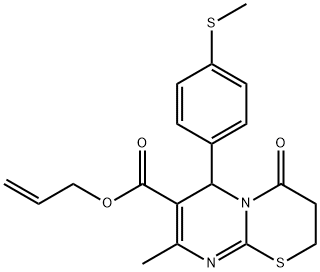 allyl 8-methyl-6-[4-(methylsulfanyl)phenyl]-4-oxo-3,4-dihydro-2H,6H-pyrimido[2,1-b][1,3]thiazine-7-carboxylate Structure