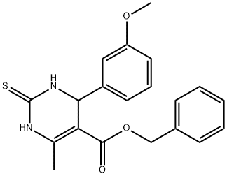 benzyl 4-(3-methoxyphenyl)-6-methyl-2-thioxo-1,2,3,4-tetrahydro-5-pyrimidinecarboxylate Struktur