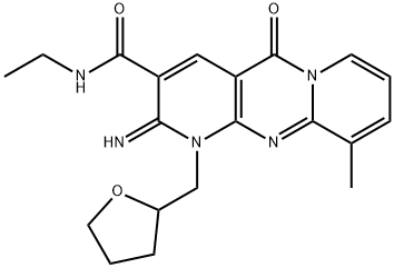 N-ethyl-2-imino-10-methyl-5-oxo-1-(tetrahydrofuran-2-ylmethyl)-1,5-dihydro-2H-dipyrido[1,2-a:2,3-d]pyrimidine-3-carboxamide Structure