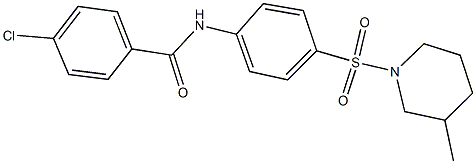 4-chloro-N-{4-[(3-methylpiperidin-1-yl)sulfonyl]phenyl}benzamide|