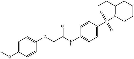 N-{4-[(2-ethylpiperidin-1-yl)sulfonyl]phenyl}-2-(4-methoxyphenoxy)acetamide Structure