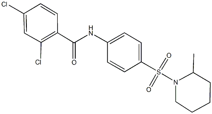2,4-dichloro-N-{4-[(2-methylpiperidin-1-yl)sulfonyl]phenyl}benzamide Struktur