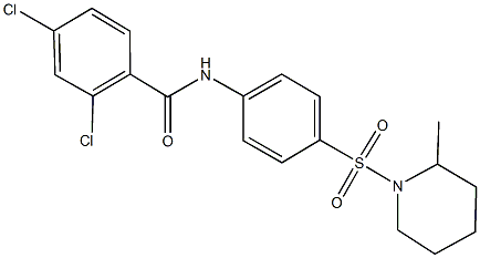 2,4-dichloro-N-{4-[(2-methylpiperidin-1-yl)sulfonyl]phenyl}benzamide,608494-51-5,结构式