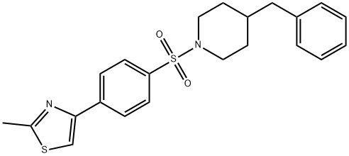 4-benzyl-1-{[4-(2-methyl-1,3-thiazol-4-yl)phenyl]sulfonyl}piperidine|