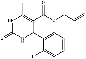 allyl 4-(2-fluorophenyl)-6-methyl-2-thioxo-1,2,3,4-tetrahydropyrimidine-5-carboxylate 结构式