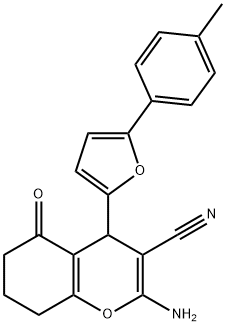 609335-40-2 2-amino-4-[5-(4-methylphenyl)-2-furyl]-5-oxo-5,6,7,8-tetrahydro-4H-chromene-3-carbonitrile