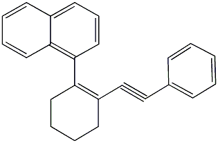 1-[2-(phenylethynyl)-1-cyclohexen-1-yl]naphthalene Struktur