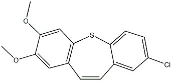8-chloro-2,3-dimethoxydibenzo[b,f]thiepine 结构式