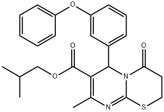 609793-92-2 isobutyl 8-methyl-4-oxo-6-(3-phenoxyphenyl)-3,4-dihydro-2H,6H-pyrimido[2,1-b][1,3]thiazine-7-carboxylate