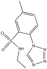 N-ethyl-5-methyl-2-(1H-tetraazol-1-yl)benzenesulfonamide 结构式