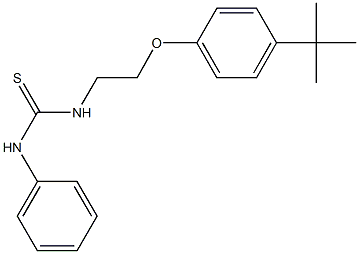 N-[2-(4-tert-butylphenoxy)ethyl]-N'-phenylthiourea 化学構造式