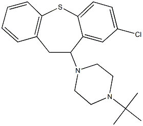 1-tert-butyl-4-(8-chloro-10,11-dihydrodibenzo[b,f]thiepin-10-yl)piperazine Structure