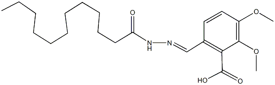 6-(2-dodecanoylcarbohydrazonoyl)-2,3-dimethoxybenzoic acid,610262-63-0,结构式