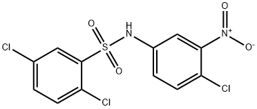 2,5-dichloro-N-{4-chloro-3-nitrophenyl}benzenesulfonamide Struktur