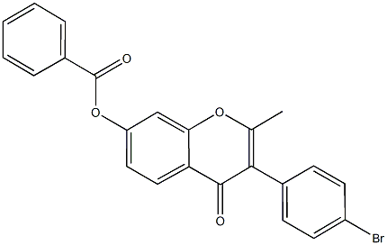 3-(4-bromophenyl)-2-methyl-4-oxo-4H-chromen-7-yl benzoate|