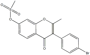 3-(4-bromophenyl)-2-methyl-4-oxo-4H-chromen-7-yl methanesulfonate|