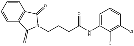 N-(2,3-dichlorophenyl)-4-(1,3-dioxo-1,3-dihydro-2H-isoindol-2-yl)butanamide,611175-96-3,结构式