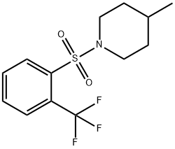 4-methyl-1-{[2-(trifluoromethyl)phenyl]sulfonyl}piperidine Structure