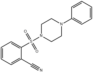 2-[(4-phenyl-1-piperazinyl)sulfonyl]benzonitrile Structure