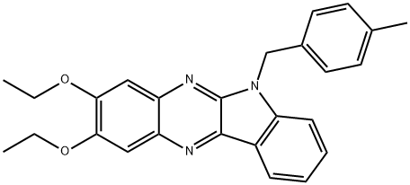 2,3-diethoxy-6-(4-methylbenzyl)-6H-indolo[2,3-b]quinoxaline,612051-60-2,结构式
