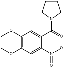 1-{2-nitro-4,5-dimethoxybenzoyl}pyrrolidine 结构式