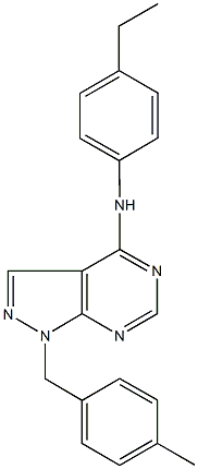 N-(4-ethylphenyl)-N-[1-(4-methylbenzyl)-1H-pyrazolo[3,4-d]pyrimidin-4-yl]amine Structure
