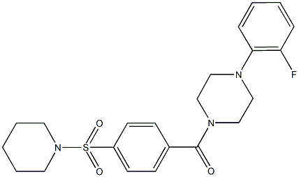 1-(2-fluorophenyl)-4-[4-(1-piperidinylsulfonyl)benzoyl]piperazine Structure