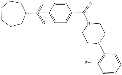 1-[(4-{[4-(2-fluorophenyl)-1-piperazinyl]carbonyl}phenyl)sulfonyl]azepane,612525-33-4,结构式