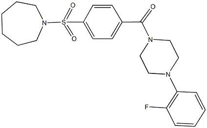 1-[(4-{[4-(2-fluorophenyl)-1-piperazinyl]carbonyl}phenyl)sulfonyl]azepane Struktur