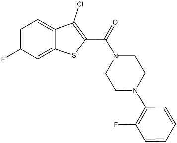 1-[(3-chloro-6-fluoro-1-benzothien-2-yl)carbonyl]-4-(2-fluorophenyl)piperazine|