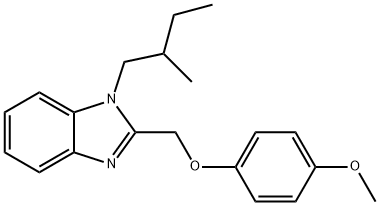 2-[(4-methoxyphenoxy)methyl]-1-(2-methylbutyl)-1H-benzimidazole 结构式