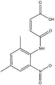 4-{2-nitro-4,6-dimethylanilino}-4-oxo-2-butenoic acid 化学構造式