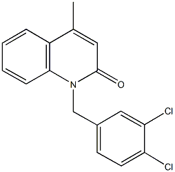 1-(3,4-dichlorobenzyl)-4-methyl-2(1H)-quinolinone,61297-75-4,结构式