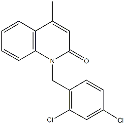 1-(2,4-dichlorobenzyl)-4-methyl-2(1H)-quinolinone 化学構造式